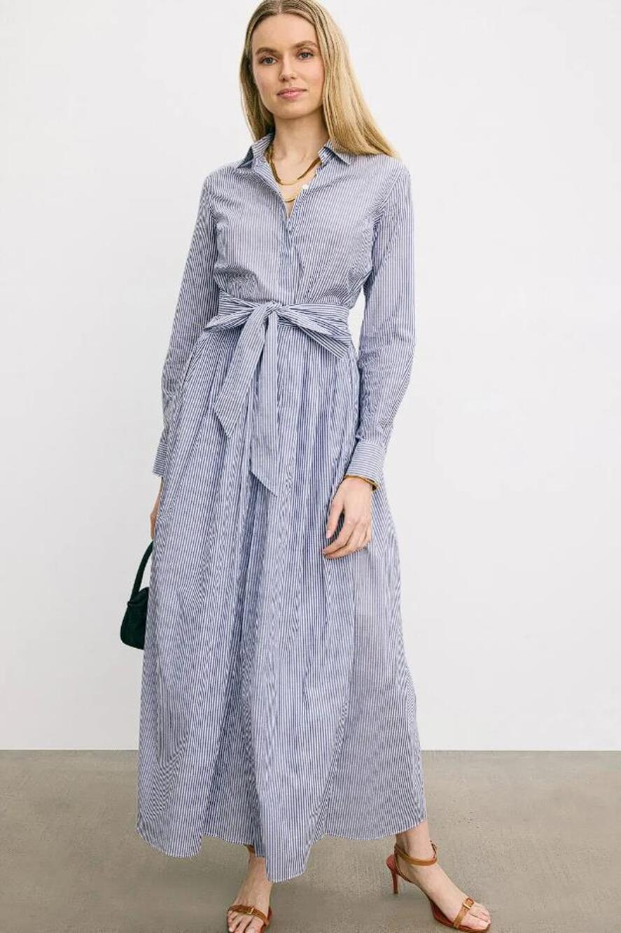 ANN MASHBURN Women's Ingrid Stripe Dress Size L